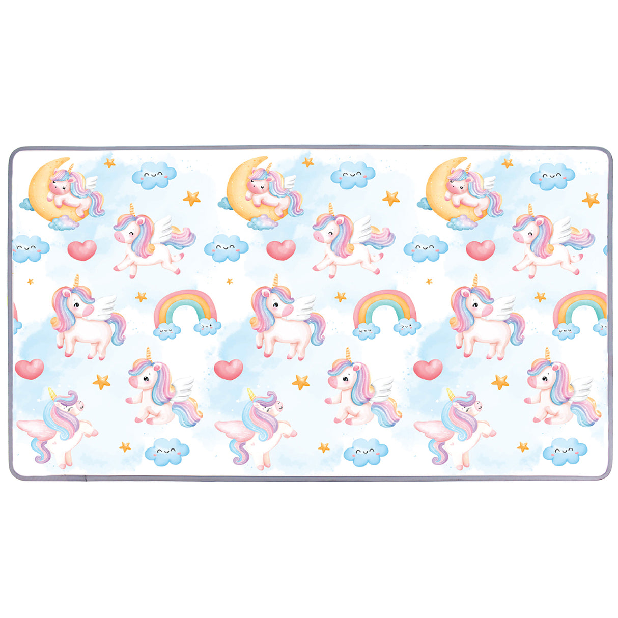 One-Piece Reversible Roll Up Soft Foam Activity Mat for Toddlers