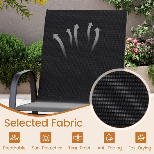 44.5 Inch Propane Fire Pit Table Rattan Gas 2-in-1 with Stainless Steel Burner-Black