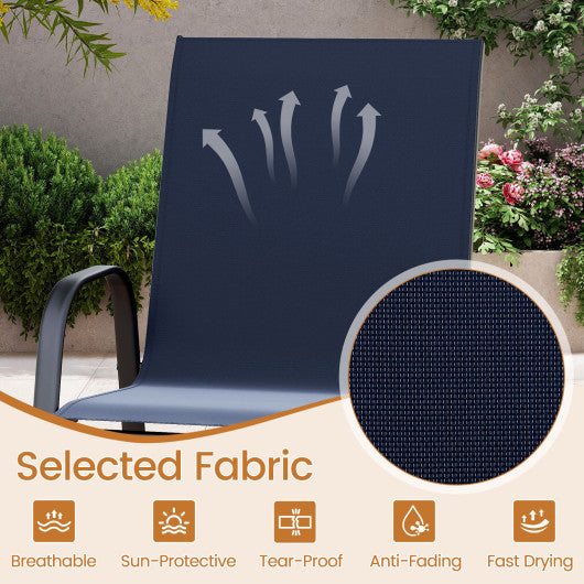 Outdoor Bar Stools Set of 2 29 Inch Fabric Bar Height Stools with Armrests-Beige