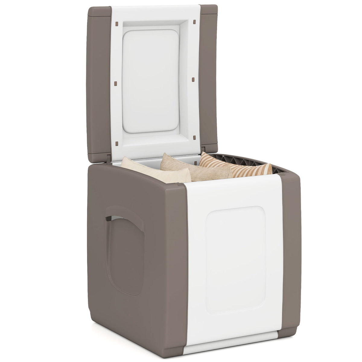 Outdoor Deck Box with Lid for Packages and Garden-Beige