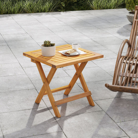 Outdoor Folding Side Table for Small Space and Garden-1