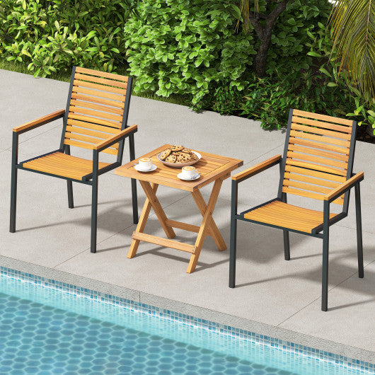 Outdoor Folding Side Table for Small Space and Garden-1