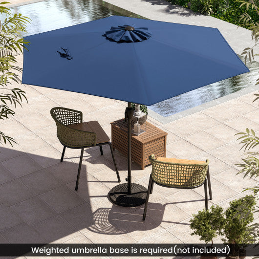 7.5 feet Outdoor Patio Heavy Duty Market Umbrella with Push Button Tilt-Navy