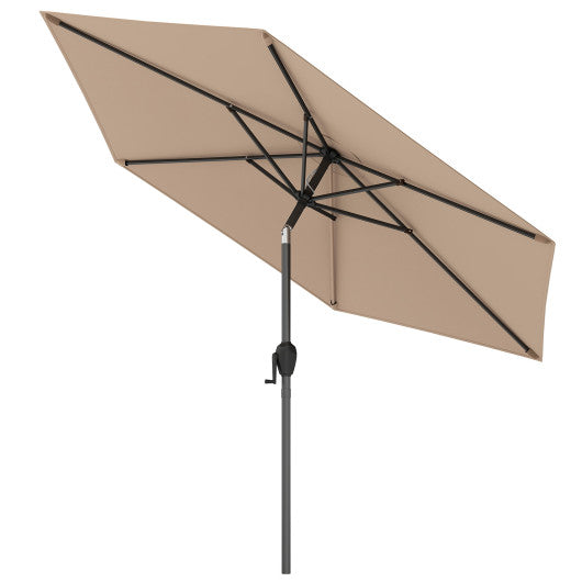 7.5 feet Outdoor Patio Heavy Duty Market Umbrella with Push Button Tilt-Tan