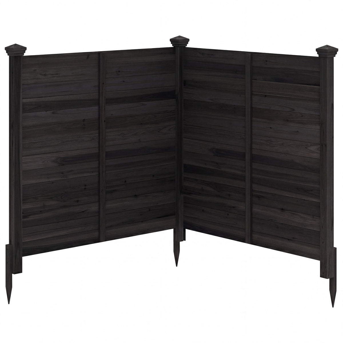 Outdoor Privacy Air Conditioner Fence for Outside and Backyard-Black