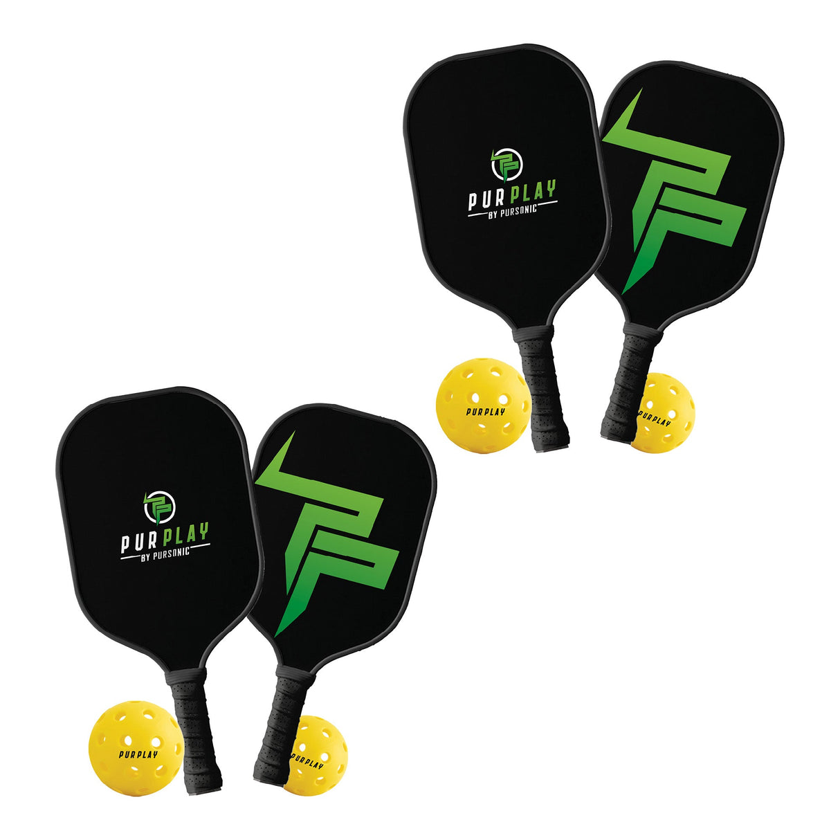 Pursonic The Ultimate Pickleball High Performance Set –4 Paddles, 4 Balls & 2 Carry Bag by Pursonic