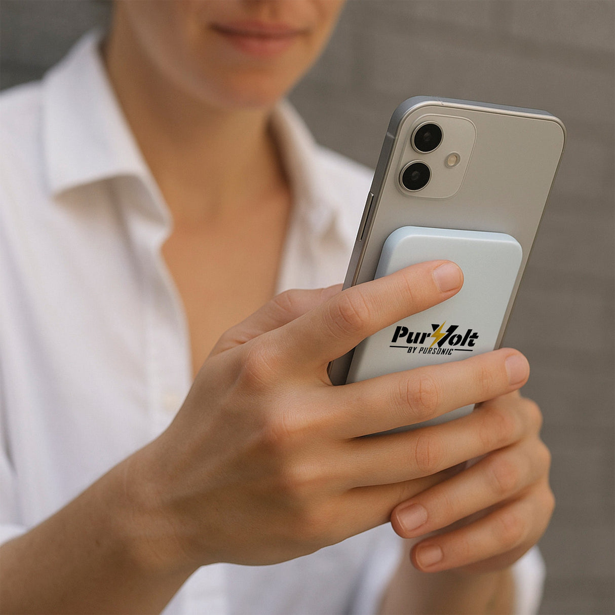 Pursonic Ultra-Compact Wireless Power Bank – 5000mAh Portable Charger with Wireless Output by Pursonic