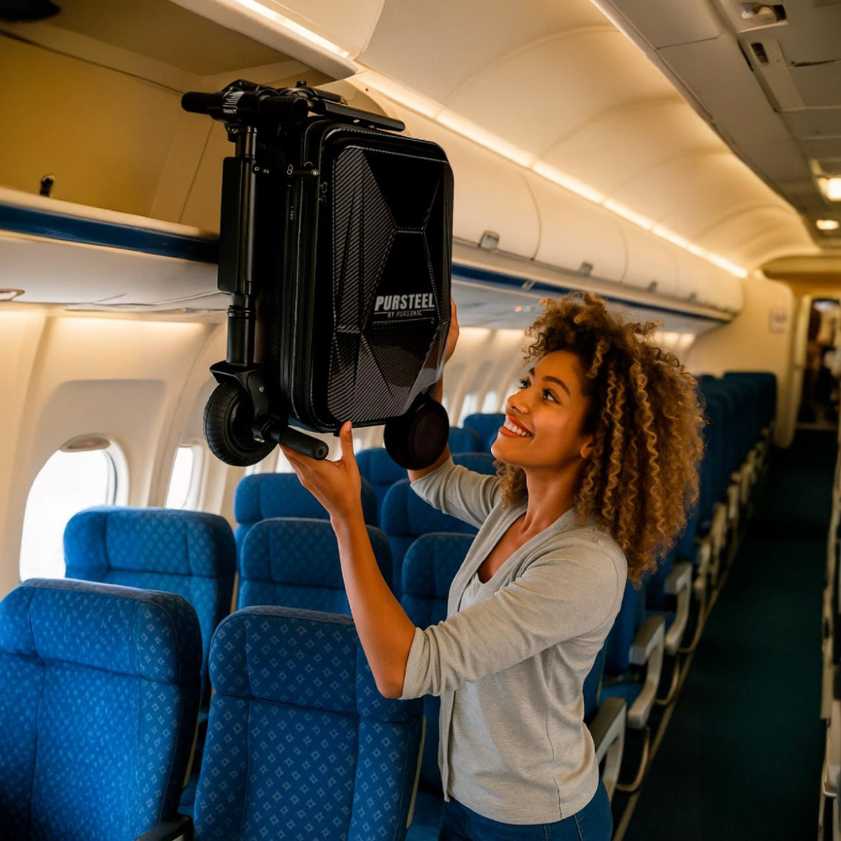 Pursteel Electric Ride-On Luggage – Smart Travel with Speed, Storage & Style by Pursonic