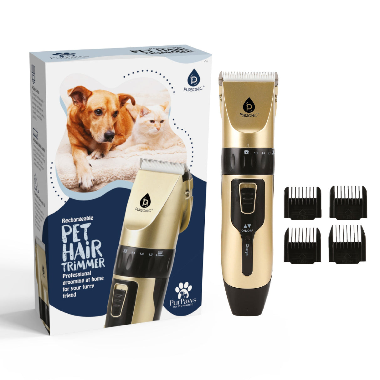Rechargeable Pet Hair Trimmer – Easy, Safe & Comfortable Grooming at Home by Pursonic