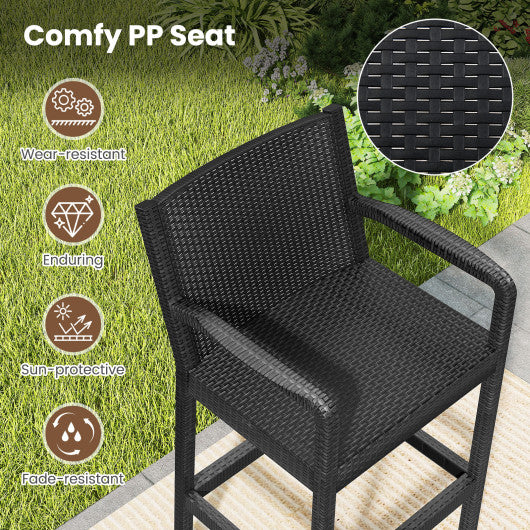 2 Pieces High Back Folding Boat Seat Set with Sponge Cushion-Red