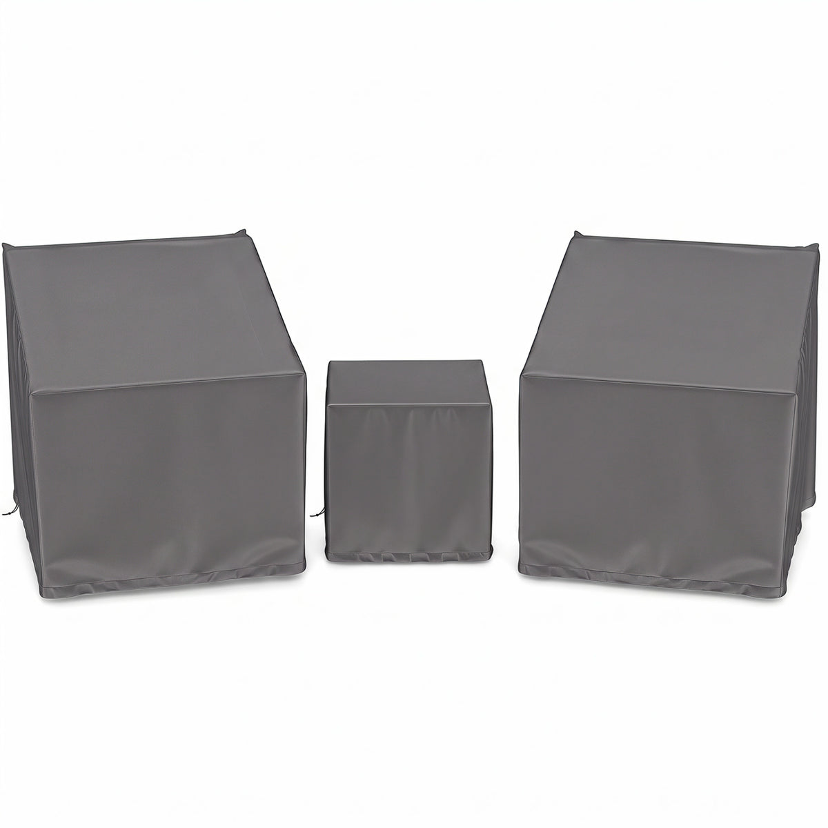 Patio Furniture Covers Waterproof Outdoor Conversation Covers for 3 Pieces Bistro Set-Gray