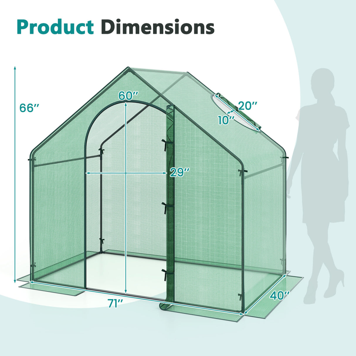 Portable Outdoor Warm House with PE Cover and Roll-up Zippered Door
