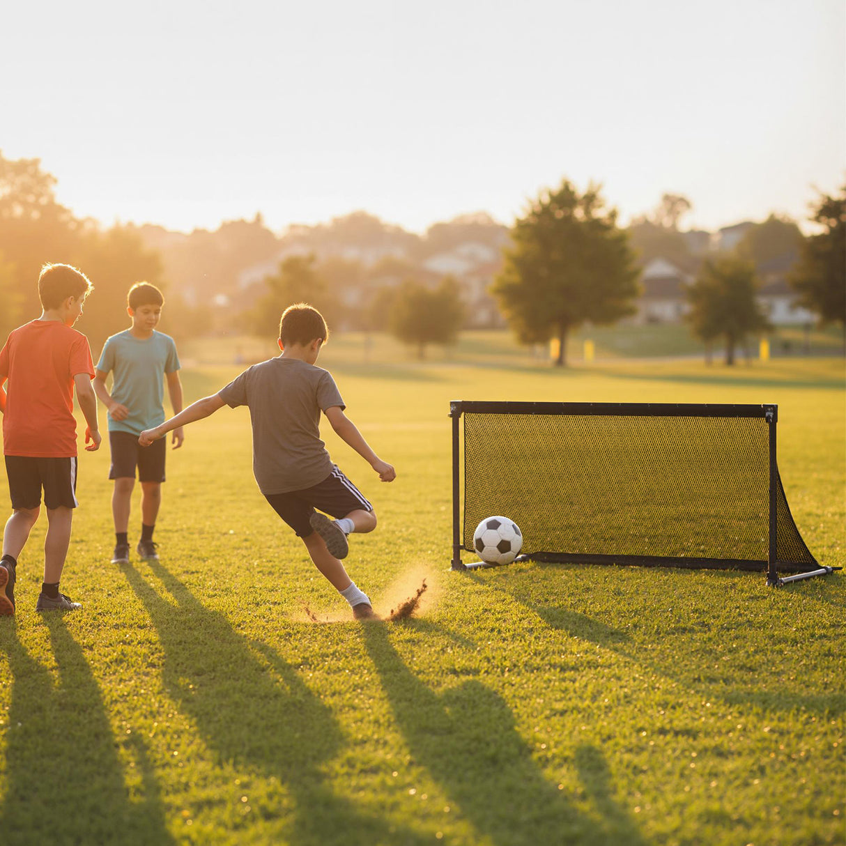 Portable POP Up Toddler Soccer Net with Metal Frame-S
