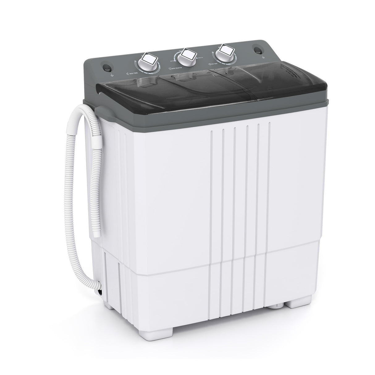 Portable Washing Machine with Built-in Drain Pump-Gray