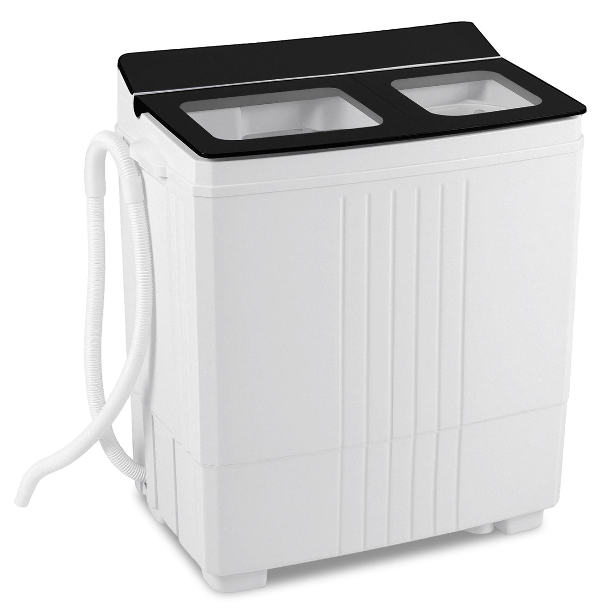 Portable Washing Machine with 12 LBS Washer and 8 LBS Spinner Combo for Apartments-Black