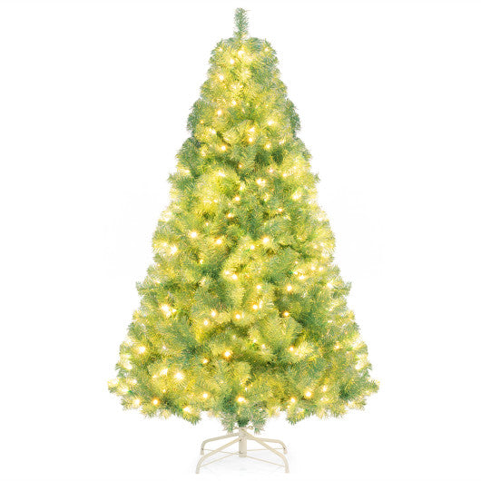 Pre-Lit Tinsel Christmas Tree Artificial Xmas Tree Home Office Party Seasonal Holiday Decoration-S