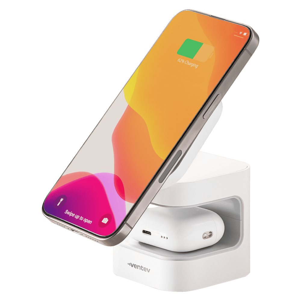 Ventev 15W Qi2 Wireless Charging Cube 2-in-1 by Ventev