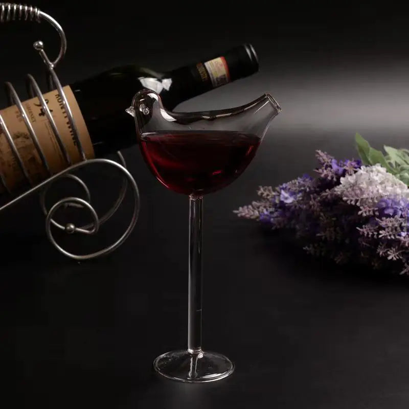 Creative Bird-Shaped Cocktail and Champagne Glass