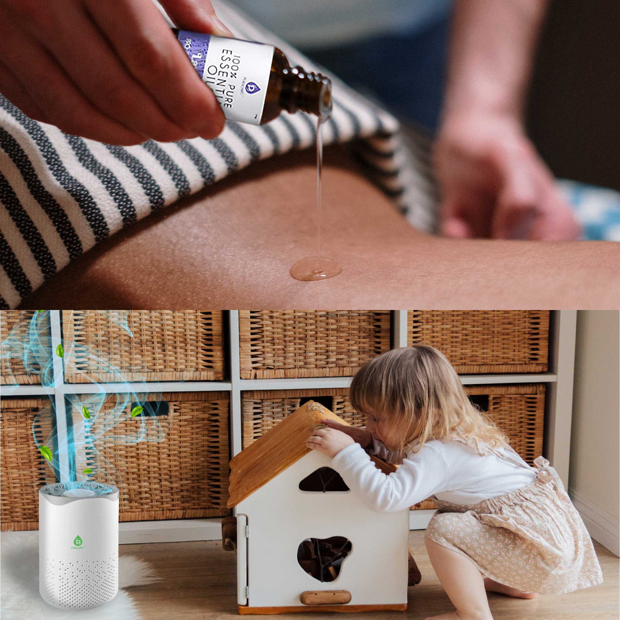 Pursonic Air Purifier with 6-Pack Premium Essential Oils Collection by Pursonic