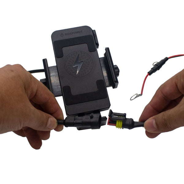 Phone Inductive Wireless charging #Mount with Quick Disconnect Power Cable and articulating 1" ball mounting by GloDea