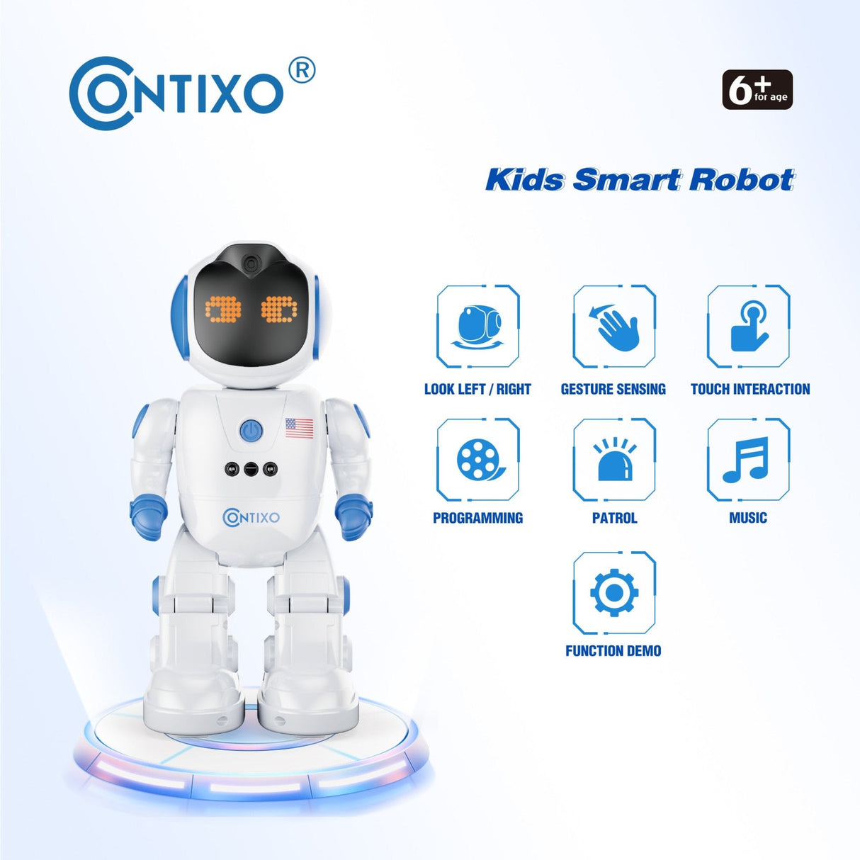 Contixo Remote Control Robot for Kids, Singing Dancing Programmable With Infrared Gesture, RC Robot Toy Age 6 -12