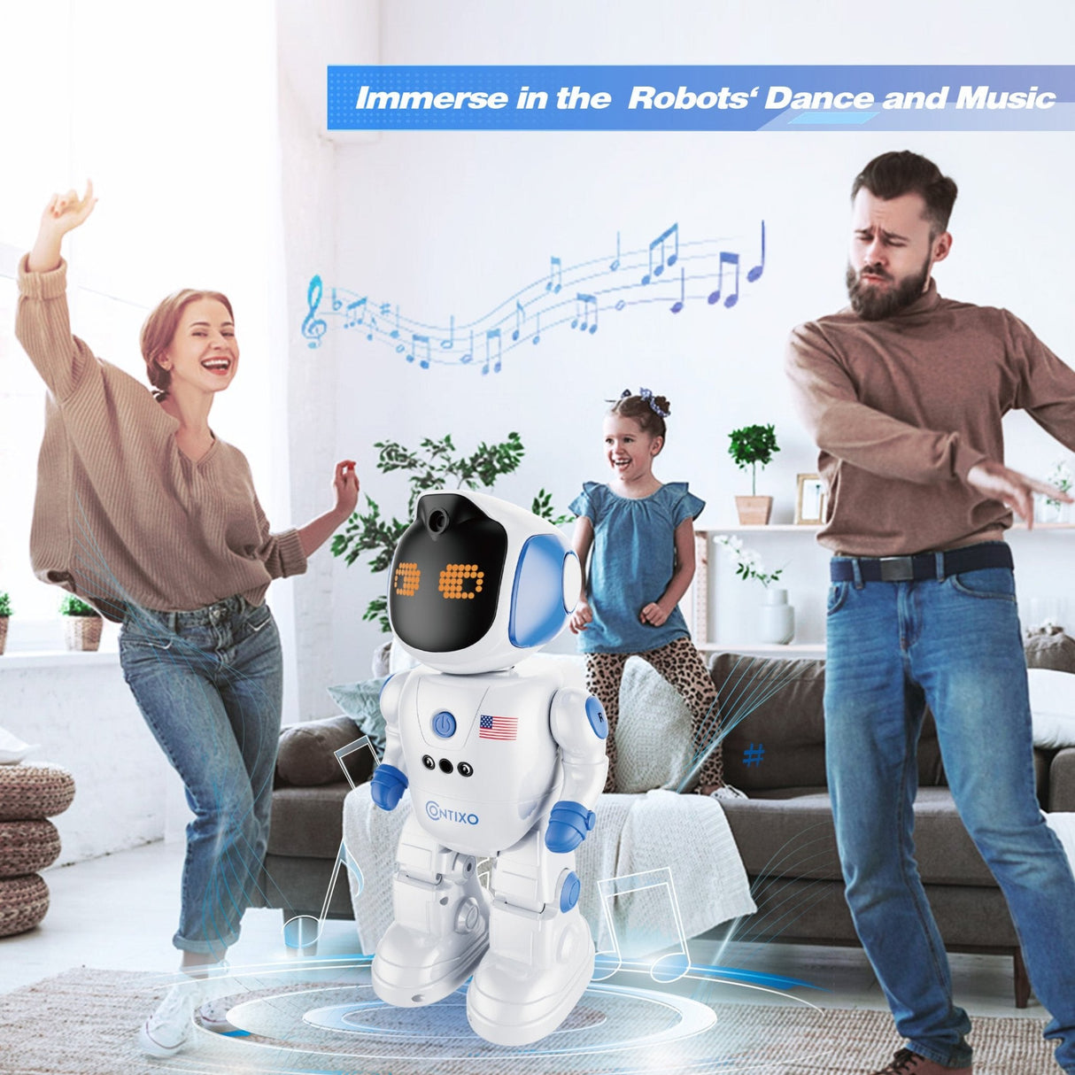 Contixo Remote Control Robot for Kids, Singing Dancing Programmable with Infrared Gesture, RC Robot Toy Age 6 -12 by Contixo