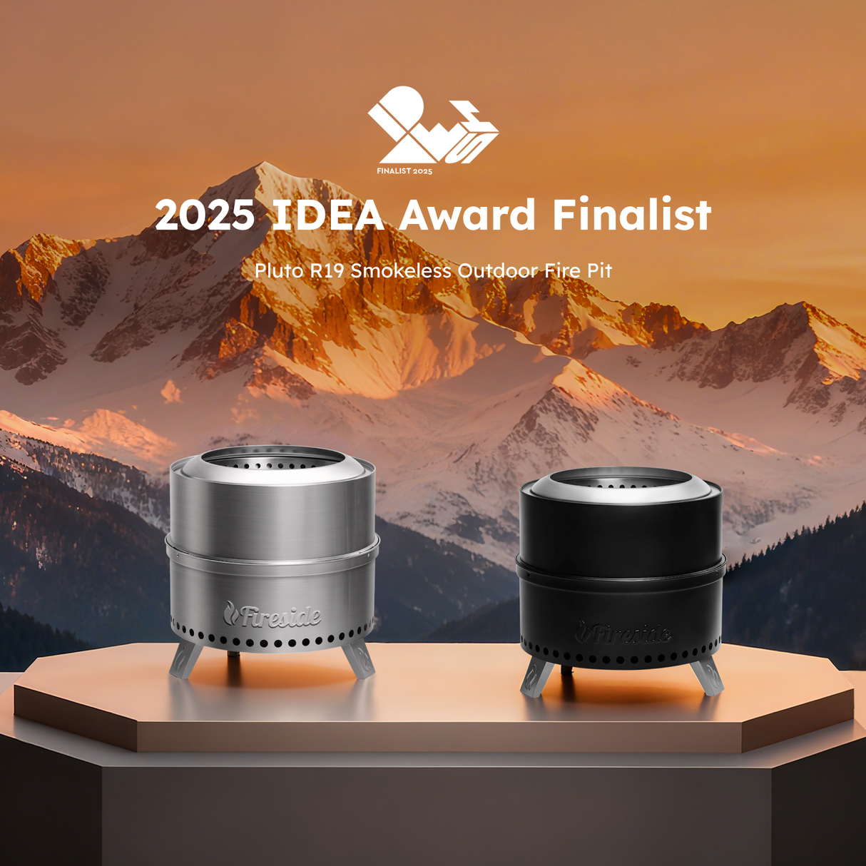 Pluto R19-SS Smokeless Outdoor Fire Pit - Stainless Steel