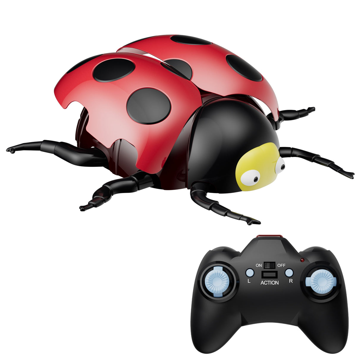 Contixo RC7 Ladybug Wall Climbing Remote Control Car for Kids, 2.4GHz RC Stunt Car Crawls on Walls, Glass & Ceilings, 360° Spins, LED Lights, Rechargeable Flying Bug Toy for Boys & Girls Ages 8+