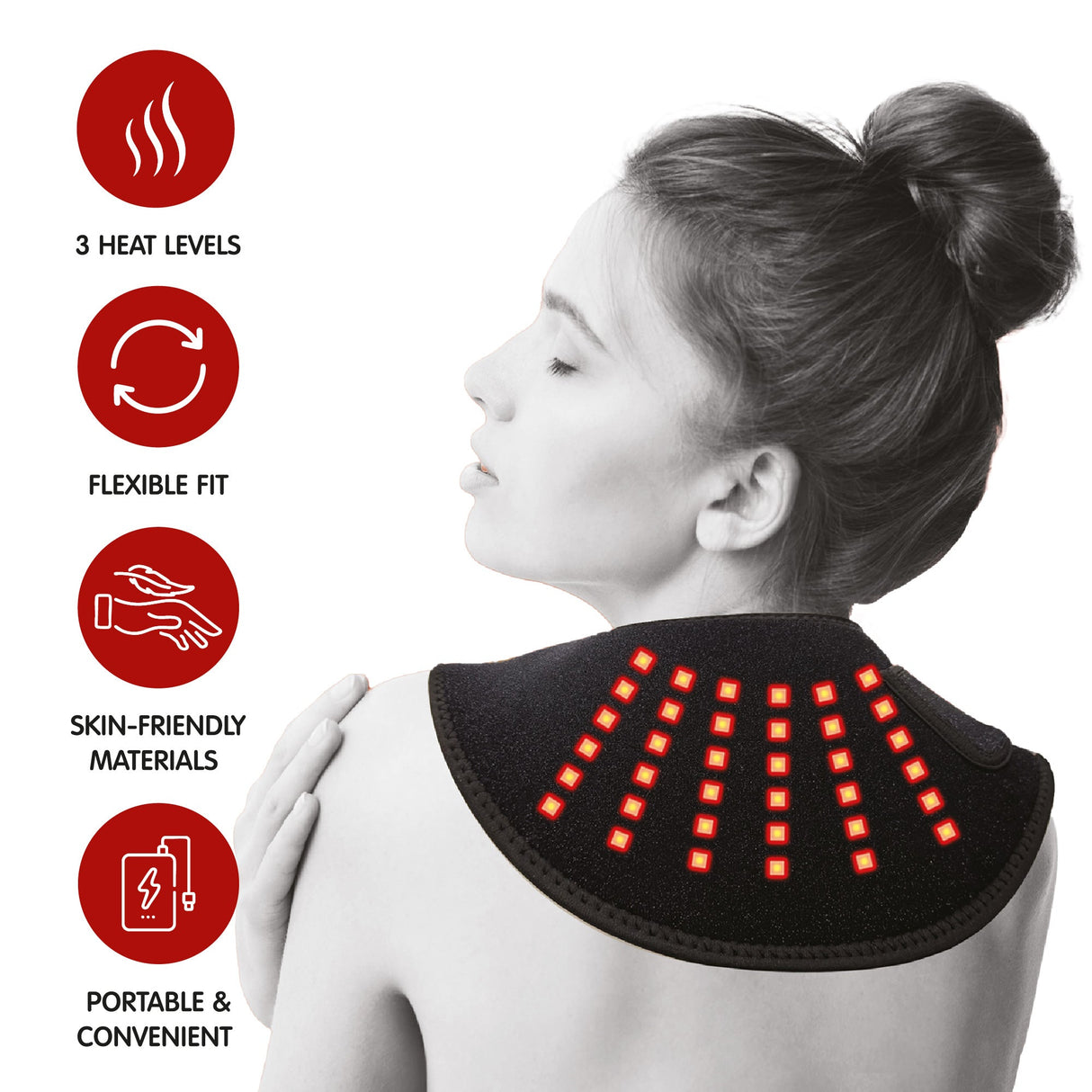 Red Light Therapy Neck Wrap and Fast-Heating Full Body Heating Pad