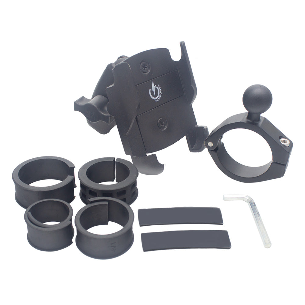 Large Metal Phone Mount with 2" handlebar Bracket by GloDea