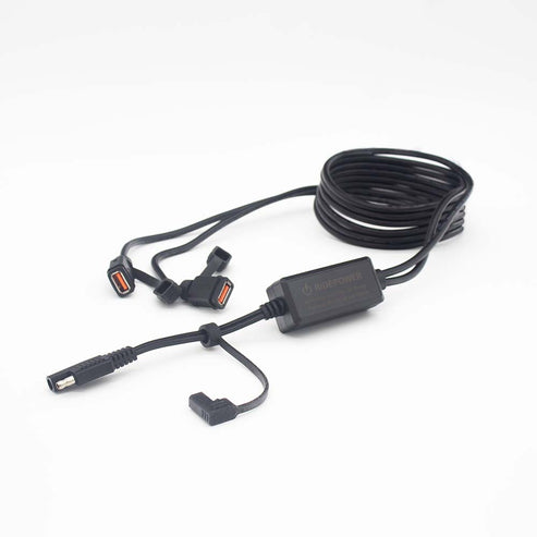 65" SAE to 2 USB Port split Cable with Intelligent Electronics Charging by GloDea