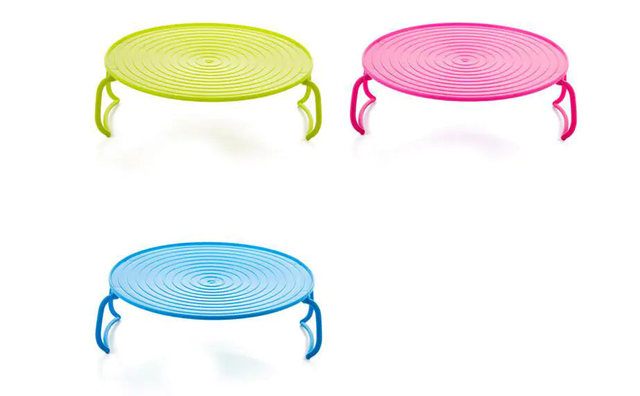 Microwave Tiered Steamer Rack with Heat-Resistant Tray