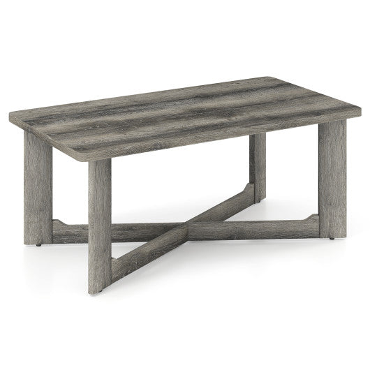 51 Inches Outdoor Acacia Wood Bench with Slatted Seat and 800 lbs Weight Capacity-1 Piece