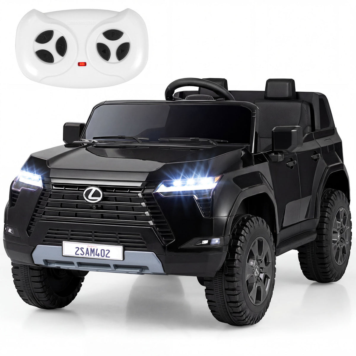 Ride on Car 24V 4WD Licensed LEXUS GX550 Electric Vehicle with Remote for Boys Girls Aged 3+-Black