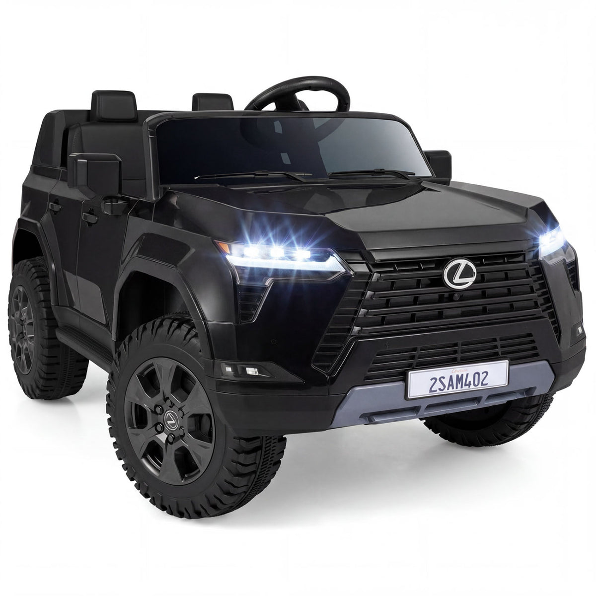 Ride on Car 24V 4WD Licensed LEXUS GX550 Electric Vehicle with Remote for Boys Girls Aged 3+-Black