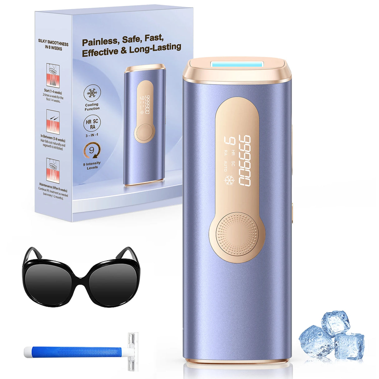990000 Flash Laser Epilator IPL Hair Removal For Men and Women Body Bikini Facial Permanant Painless IPL Hair Remover Machine
