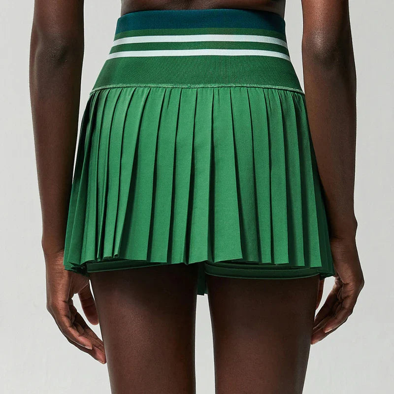 Women's Summer Sports Skort High Waisted Pleated 2 in 1