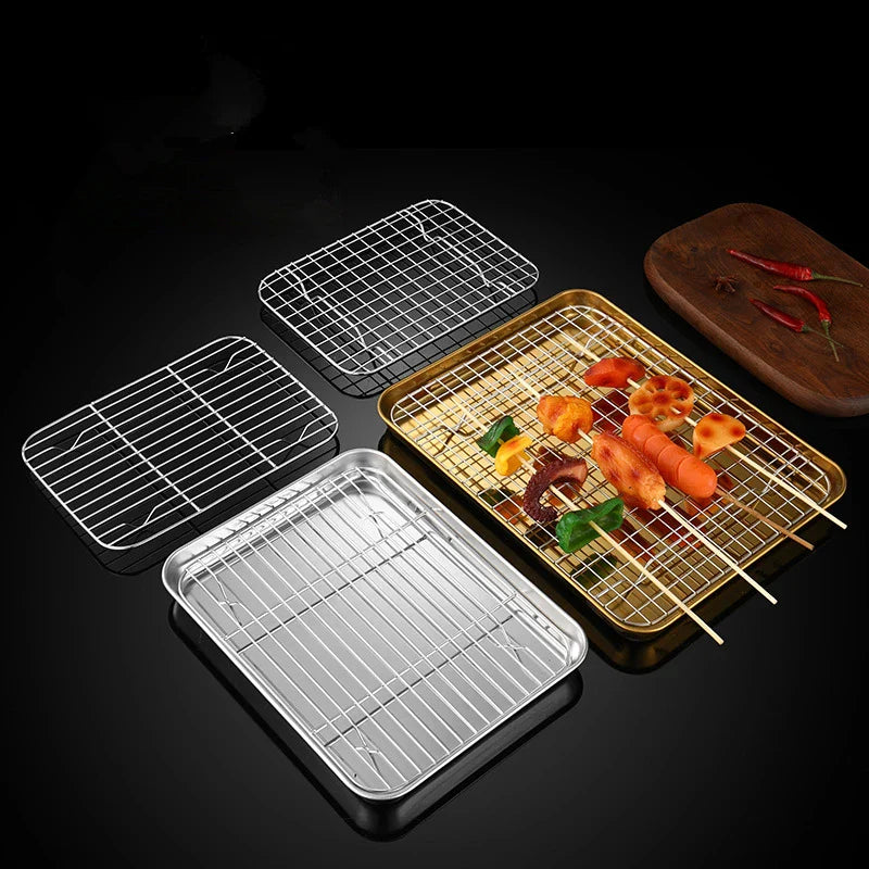 Stainless Steel Nonstick Baking Tray with Wire Rack