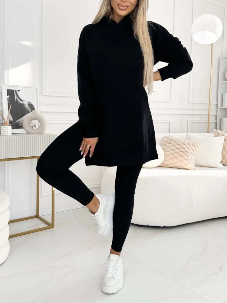 Perfect Winter Outfit Hoodie and Leggings Set