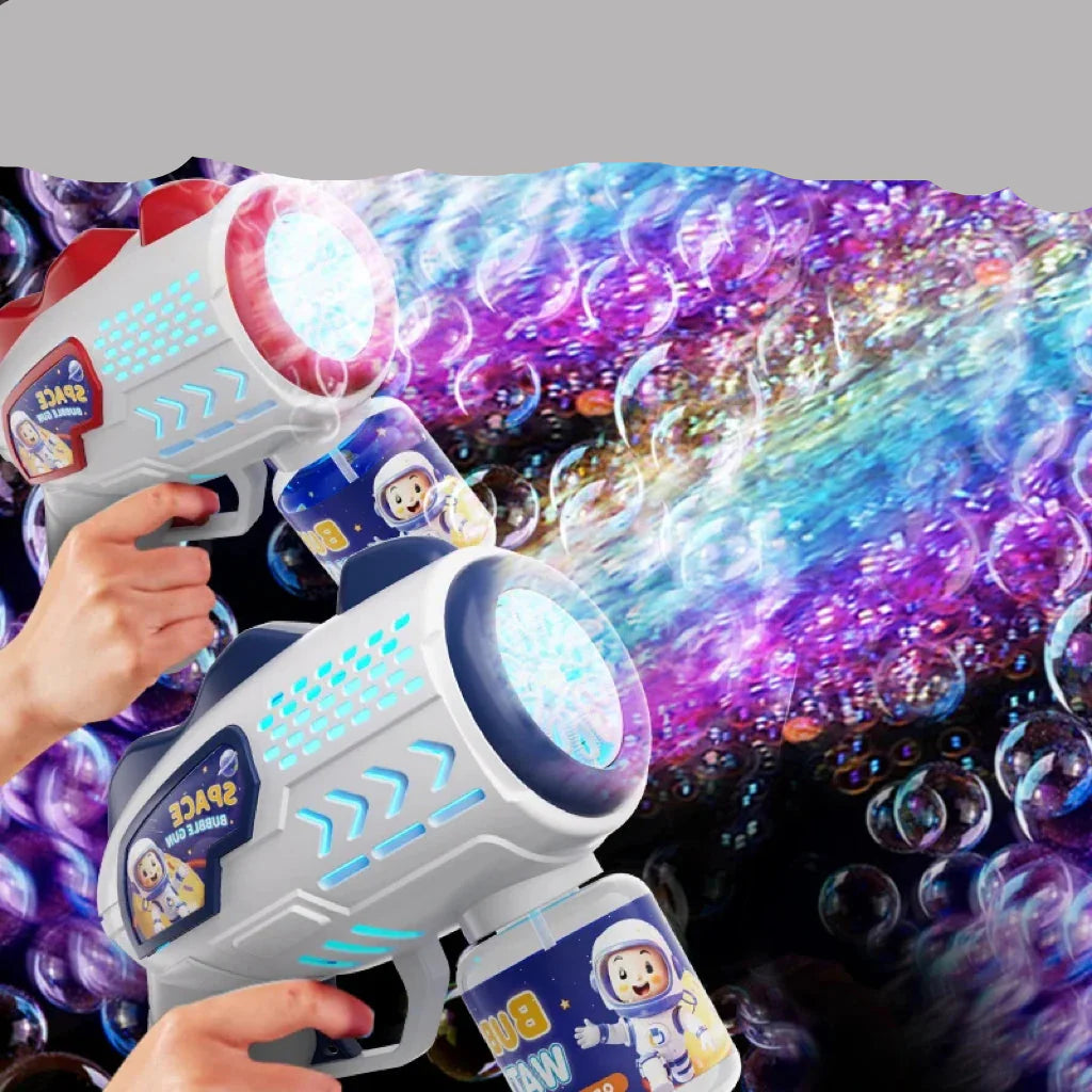 Bubble Blast Extravaganza Kids' Electric Bubble Gun with LED Lights