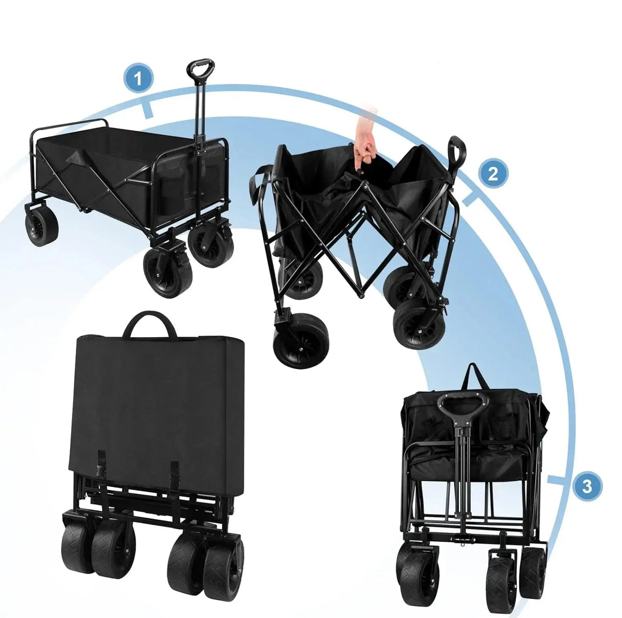 Heavy-Duty Collapsible cart with Wheels