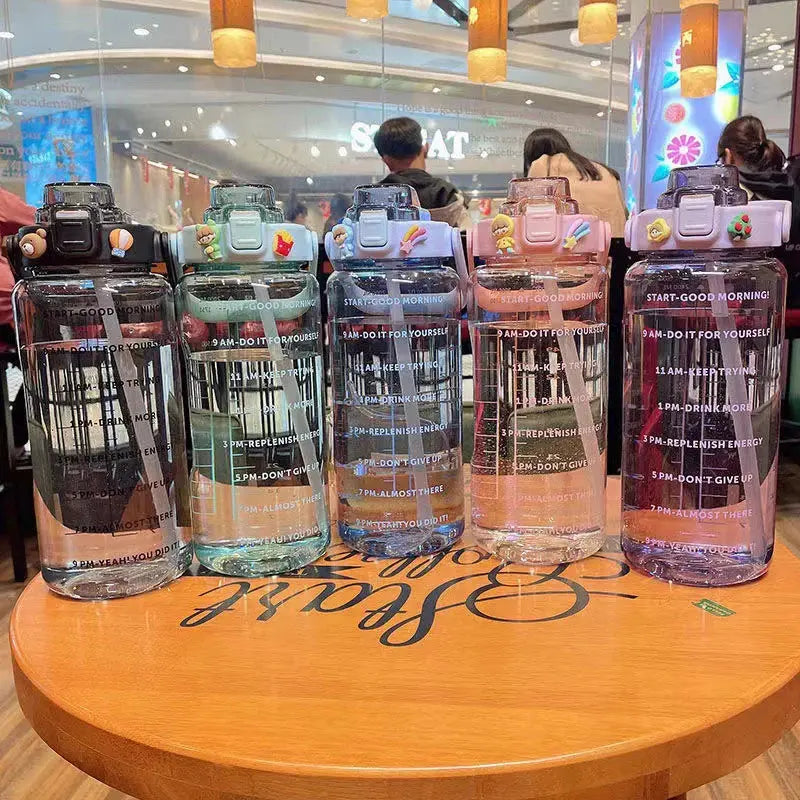Portable Water Jug with Time Marker Stay Motivated