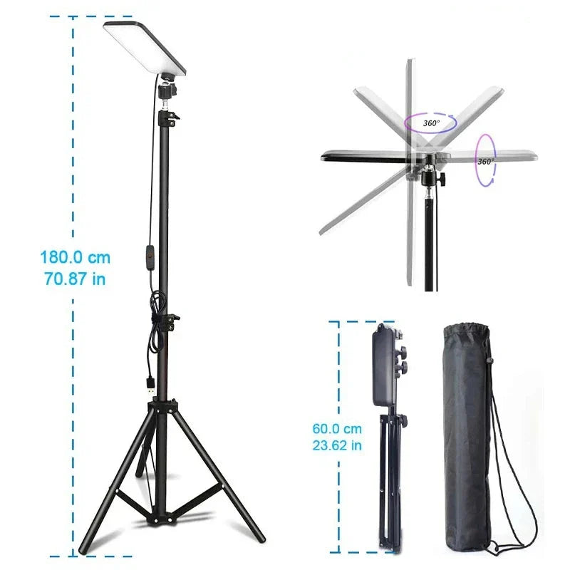USB Rechargeable Outdoor Spotlight, Telescopic Pole