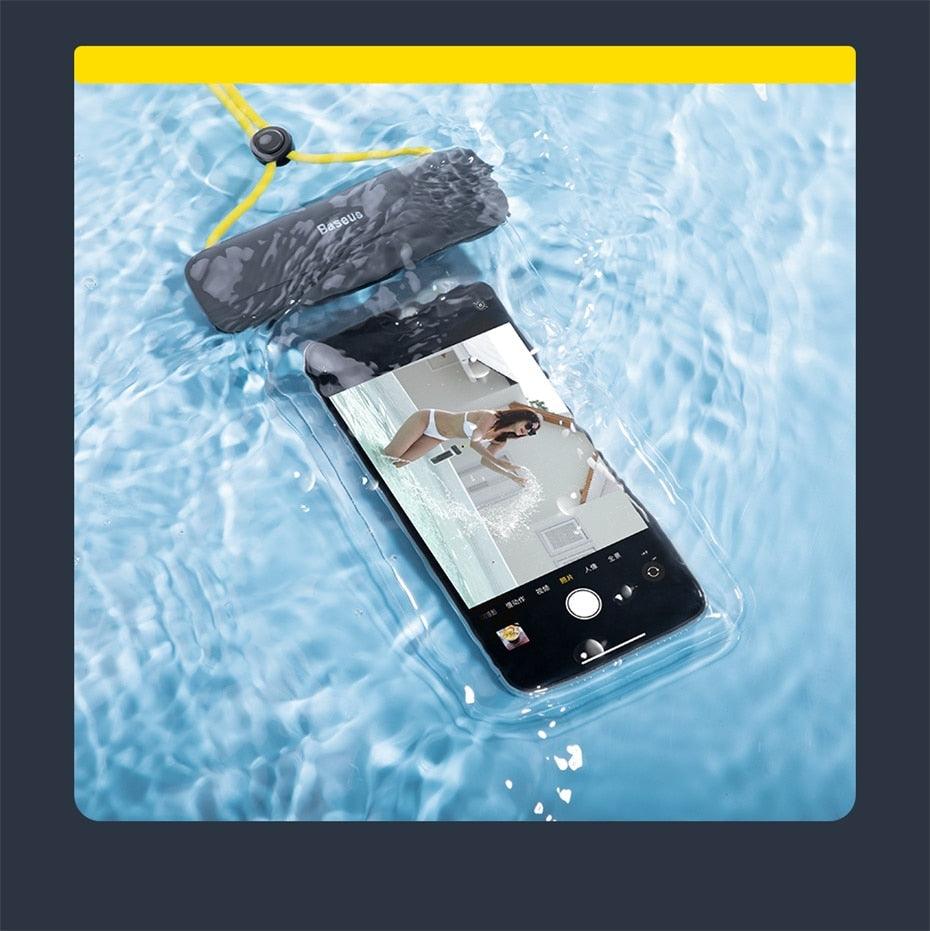 Unique Soft Waterproof Phone Case 7.2inch IPX8 Waterproof Phone Bag For iPhone 13 Waterproof Pouch Diving Surfing Phone Bag Case Cover Adjustable Rope Phone Case