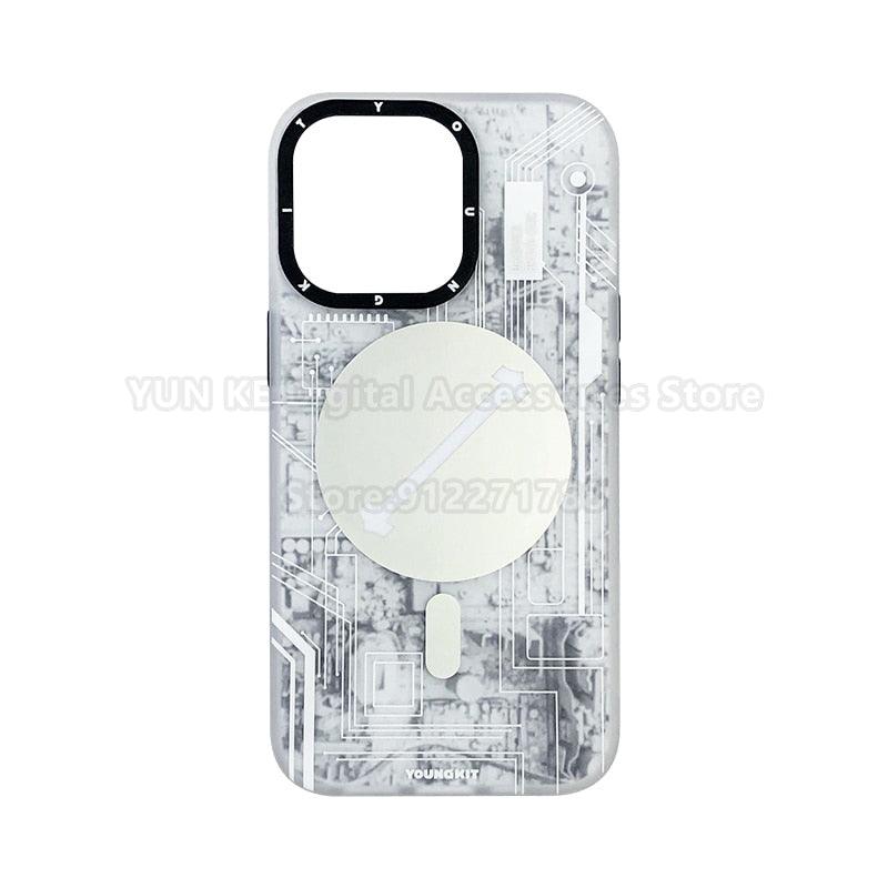 Cover Iphone 13 14 Pro Max Case Trend Magnetic Wireless Charging Cell Phone Iphone Anti-drop Case Smartphone Magnetic Case Designed For Iphone