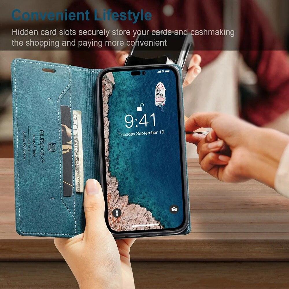 Vintage Wallet Case Card Holder Kickstand Built-in Magnetic Flip Leather Case for iPhone Leather Cases for iPhone 14 13 12 11 Pro Max Mini XR XS Max 8 7 6s Plus Wallet Flip Cover
