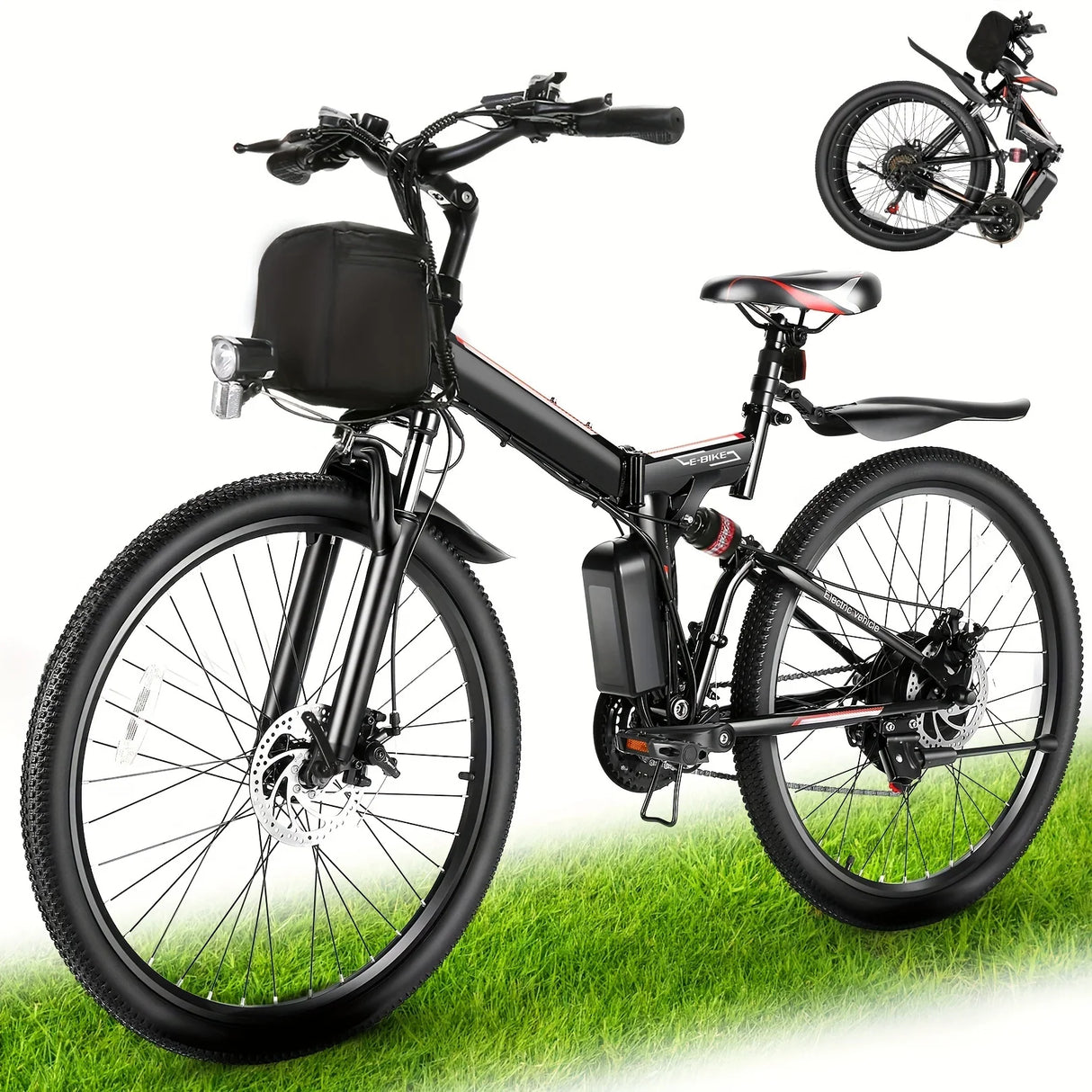 Adult Folding E-Bike Cruise Control Removable Battery