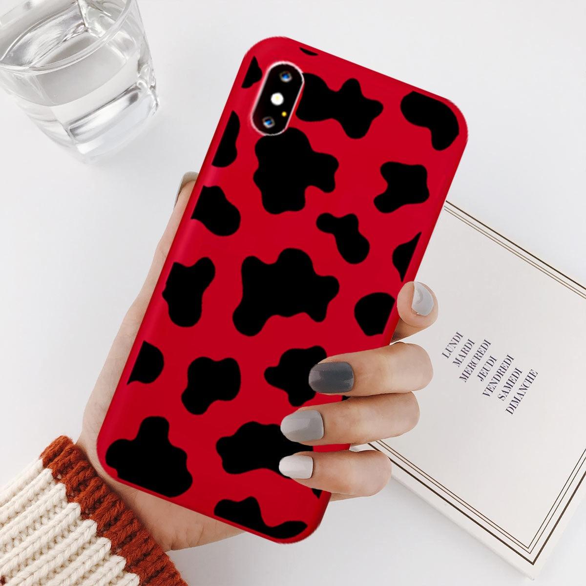 Slim Fit Lightweight Black White Print Silicone Case For iPhone 11 Pro 7 8 Plus X XR XS Max iphone 11 Cell Phone Case Cover White Black Pattern Print Silicone Unisex Case
