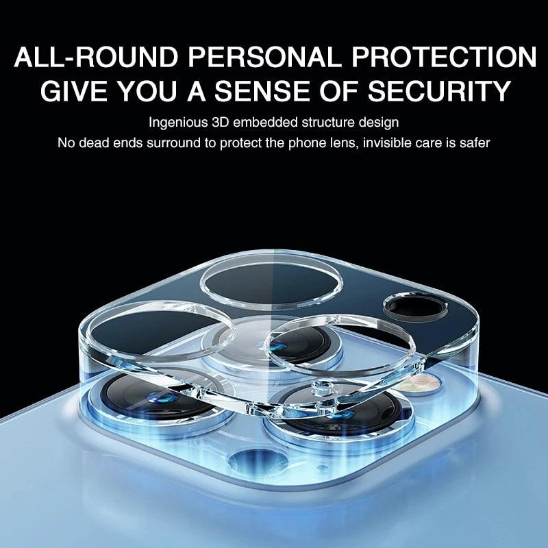 Full Cover HD Back Camera Glass Protectors for iPhone 13 12 Pro Max 13Mini Lens Protective Glass Film on IPhone 11 14 PRO MAX XS Ultra Thin Tempered Glass Camera Lens Screen Protector