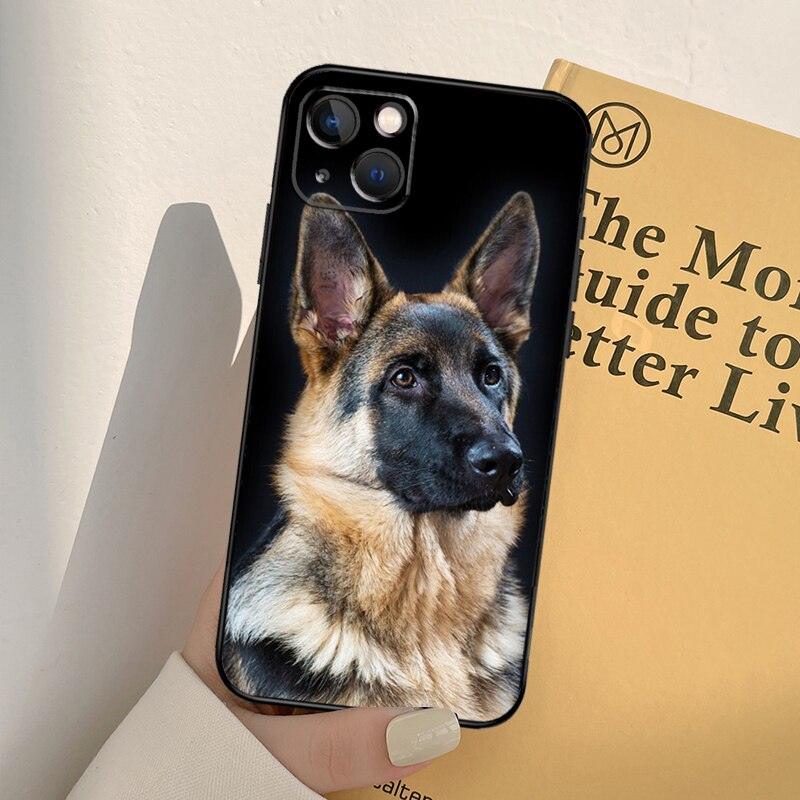 Cartoon German Shepherd Phone Case MAsk Dog Case For iPhone 13 12 Mini 11 14 Pro Max 6S 8 7 Plus SE 2022 2020 X XS Max XR Back Cover Poodle Dog Phone Case Compatible with iphone